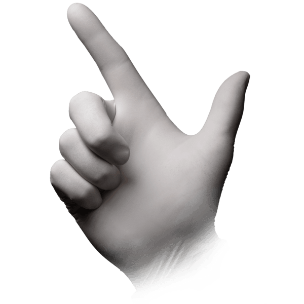 Guante de látex Basic-plus – 100 ud sin polvo blanco | EPI cat. III PS clase I - Imagen 2