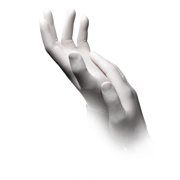 Guante de látex Basic-plus – 100 ud sin polvo blanco | EPI cat. III PS clase I - Imagen 4