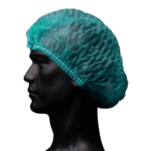 Gorros plegados no tejido PP sin látex verde – pack 100 ud