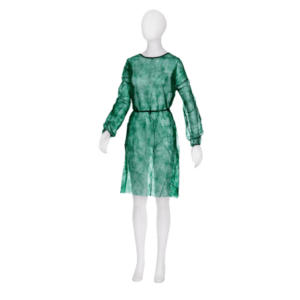 Bata protectora hospitalaria azul – pack 10 ud – puño elástico