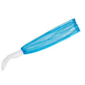 Cubremanga desechable de polietileno azul – 40 cm – pack 100 ud