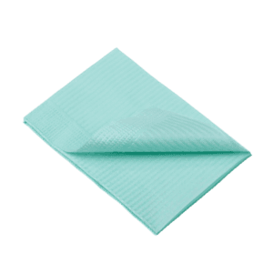 Babero PE turquesa | 330 x 450 mm | pack 125 ud