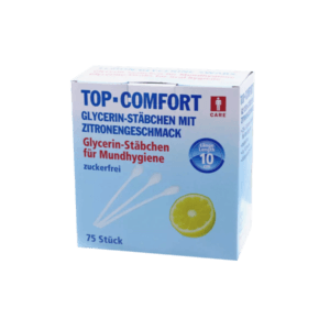 Imagen de una caja de 75 bastoncillos de glicerina.