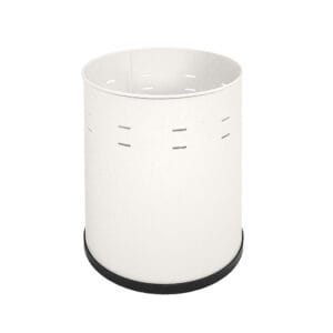 papelera de interior de color blanco