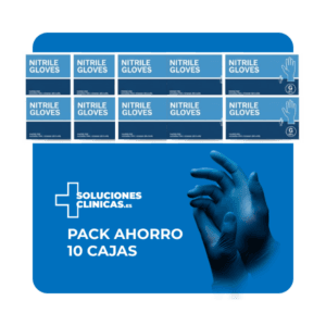 packs ahorro guantes de nitrilo azul sin polvo para centros sanitarios