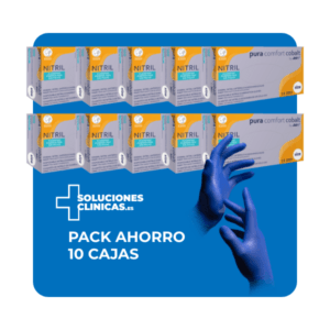 packs ahorro guantes de nitrilo pura comfort azul cobalto para centros sanitarios