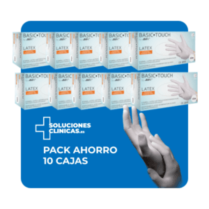 packs ahorro guantes de látex basic plus sin polvo para centros sanitario